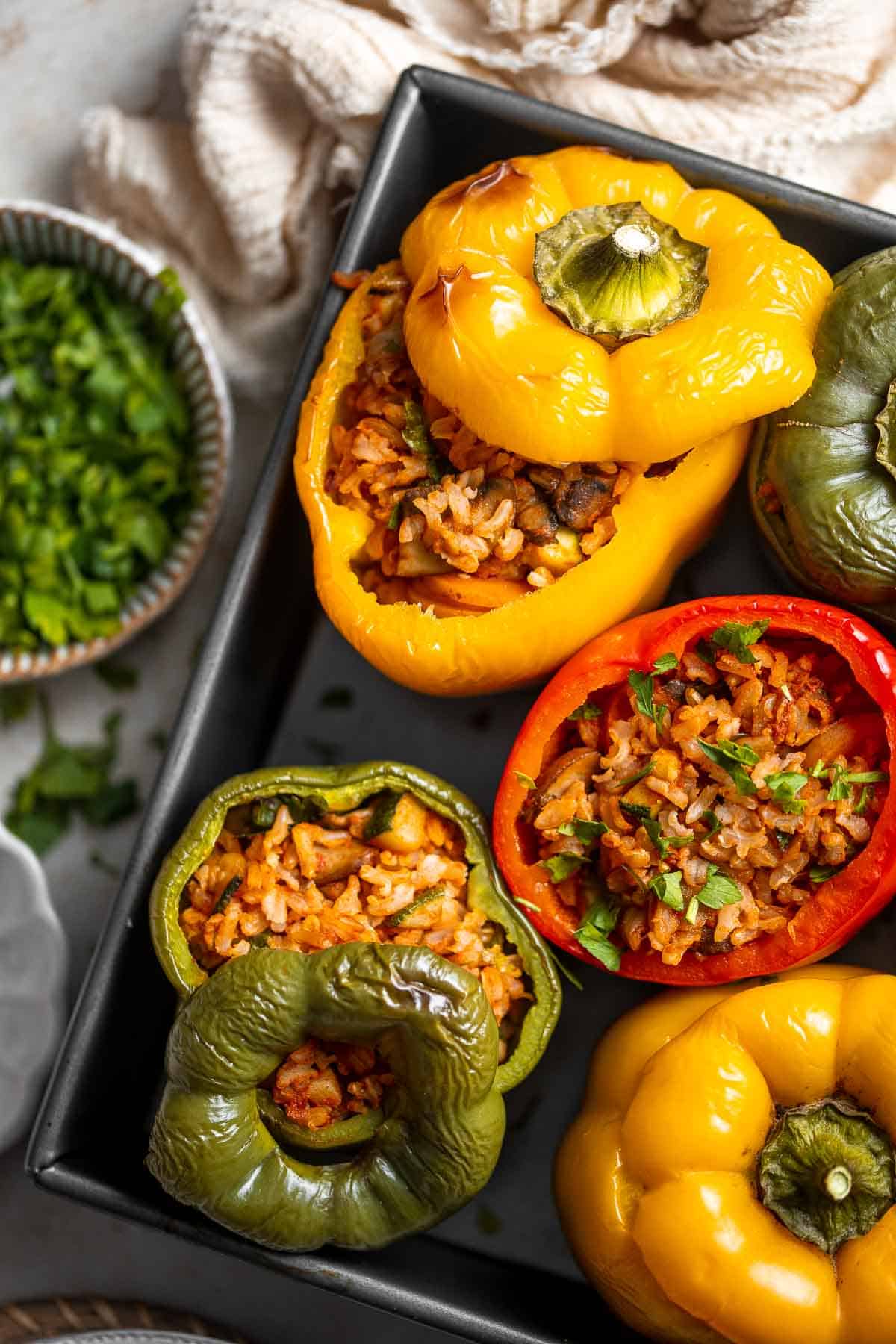 Veggie Stuffed Bell Peppers and Tomatoes |